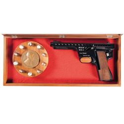 Cased MBA Mark One Model B Gyrojet Pistol
