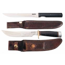 Two Randall Vintage Knives with Sheaths