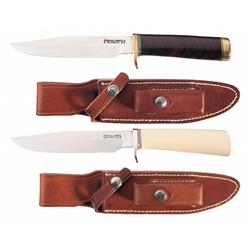 Two Randall Model 5-6 Camp & Trail Knives with Sheaths
