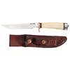 Image 1 : Custom Randall Model 3-6 Vintage Hunter Knife with Sheath and Ivory Grip
