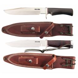 Two Special Order Randall Model 14-7 1/2 Attack Knives with Sheaths