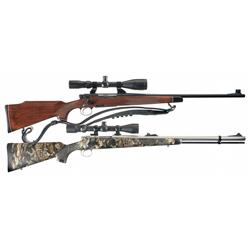 Two Remington Model 700 Bolt Action Rifles -A) Engraved Remington Model 700 Bolt Action Rifle with S