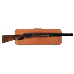 Cased Belgium Browning Lightning Broadway Trap Superposed Shotgun