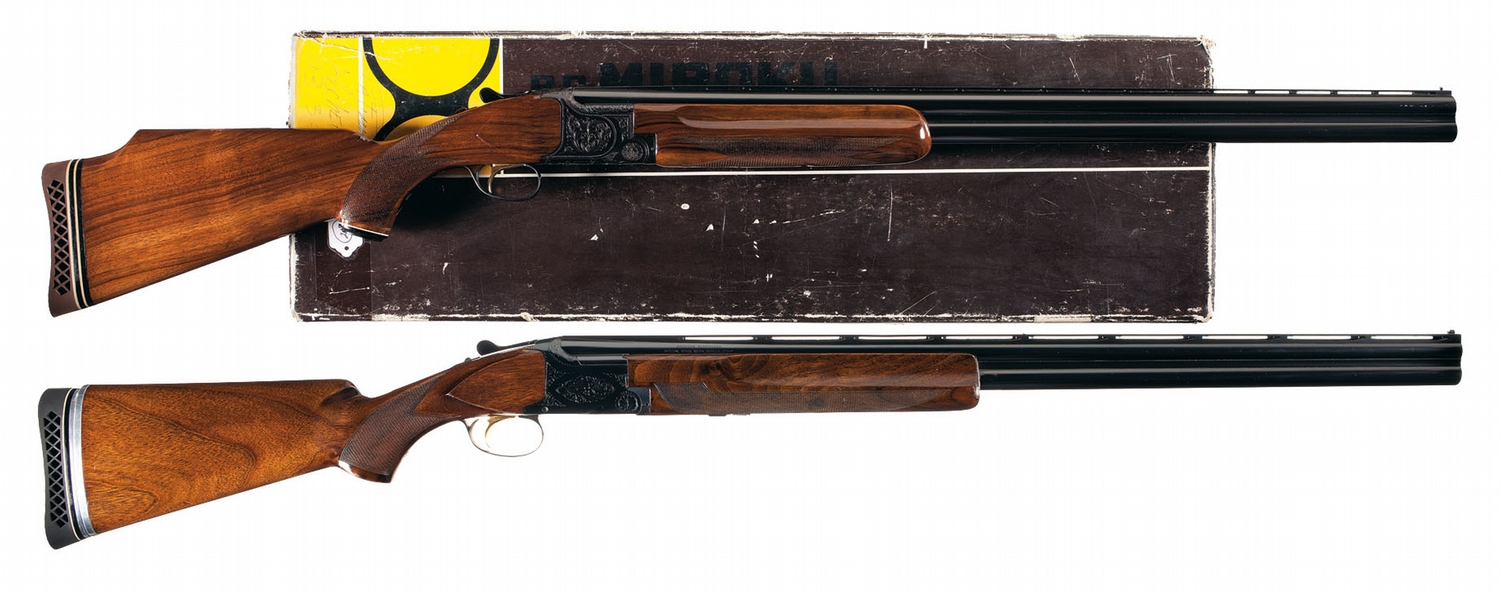 Two Over/Under Shotguns -A) Engraved B. C. Miroku Over/Under Trap Shotgun