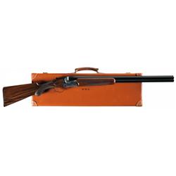 Engraved Abercrombie & Fitch Over Under 16 Gauge Shotgun with Case and Accessories