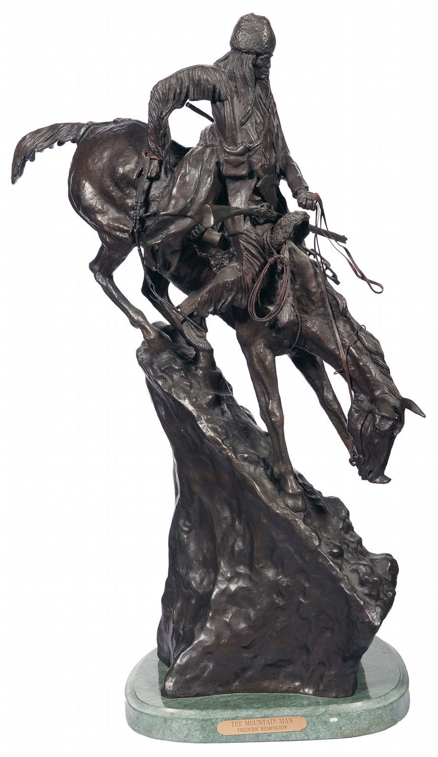 Excellent Copy of Frederic Remington's Mountain Man Bronze Statue