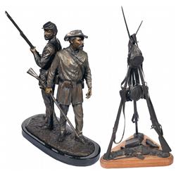 Two Bronze Civil War Themed Sculptures
