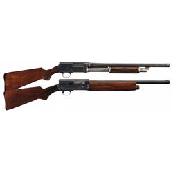 Two U.S. Shotguns -A) Stevens Model 30 Slide Action Riot Shotgun
