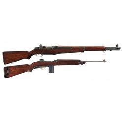 One U.S. Rifle and One Carbine -A) U.S. Springfield M1 Garand Semi-Automatic Rifle