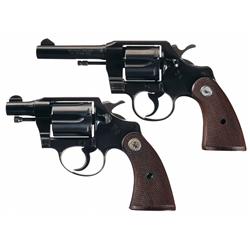 Collector's Lot of Two Colt Double Action Revolvers -A) Colt Official Police Revolver