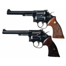 Collector's Lot of Two Smith & Wesson Double Action Revolvers -A) Exceptional Smith & Wesson K38 Mas