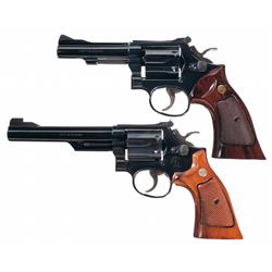 Two Smith & Wesson Double Action Revolvers -A) Smith & Wesson Model 15-4 Double Action Revolver