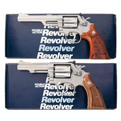 Two Boxed Smith & Wesson Double Action Revolvers -A) Smith & Wesson Model 66 Double Action Revolver 
