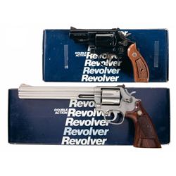 Two Boxed Smith & Wesson Double Action Revolvers -A) Smith & Wesson Model 19-3 Double Action Revolve