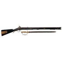 Unmarked 1843 Style Percussion Rifle with Bayonet