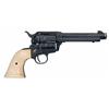 Image 2 : Custom Engraved Gold Inlaid Postwar Colt Single Action Army Revolver with Carved Ivory Grips