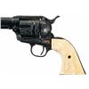 Image 4 : Custom Engraved Gold Inlaid Postwar Colt Single Action Army Revolver with Carved Ivory Grips
