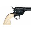 Image 5 : Custom Engraved Gold Inlaid Postwar Colt Single Action Army Revolver with Carved Ivory Grips
