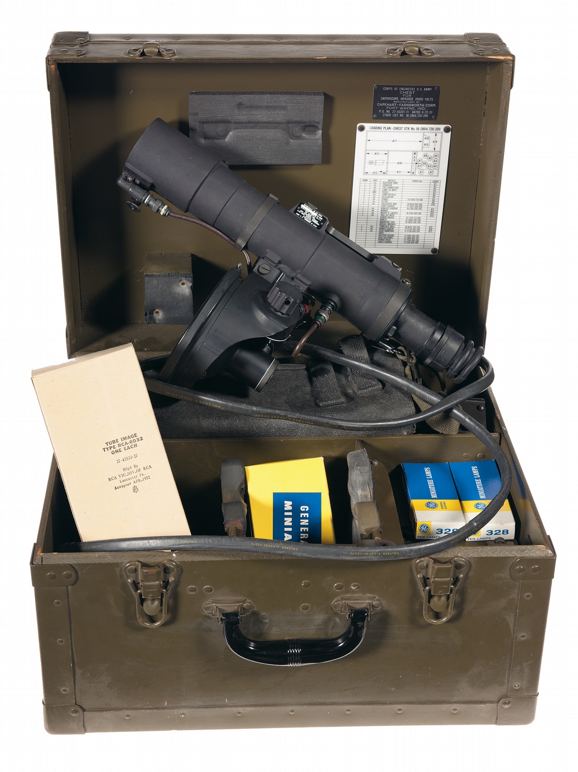 Scarce U.S. CapehartFarnsworth M3 Infrared Sniper Scope, in Case with