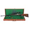 Image 1 : Signed Engraved Gold Inlaid Johann Fanzoj Ferlach Box Lock Double Rifle with Scope and Case