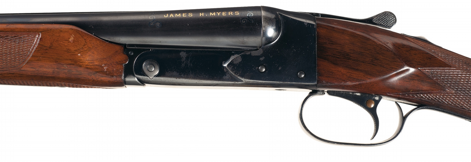 Excellent Winchester Model 21 Double Barrel 16 Gauge Shotgun with Gold Inlay