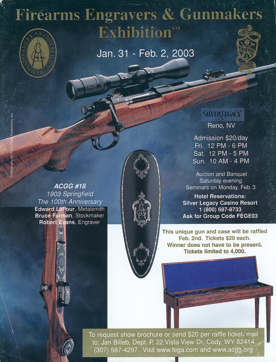 Elaborate American Custom Gun Makers Guild 100th Anniversary