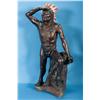 Image 1 : Magnificent Large What Cheer, Iowa Pottery Signed Indian Statue by John Nelson