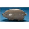 Image 2 : Rare Salt Glaze Pig Flask Incised with "Fine Old Bourbon/ In a Hogs -" by Anna Pottery