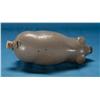 Image 3 : Rare Salt Glaze Pig Flask Incised with "Fine Old Bourbon/ In a Hogs -" by Anna Pottery