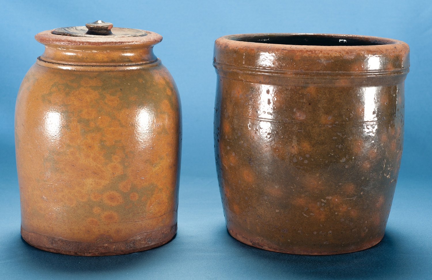 Two Pieces of Galena Pottery