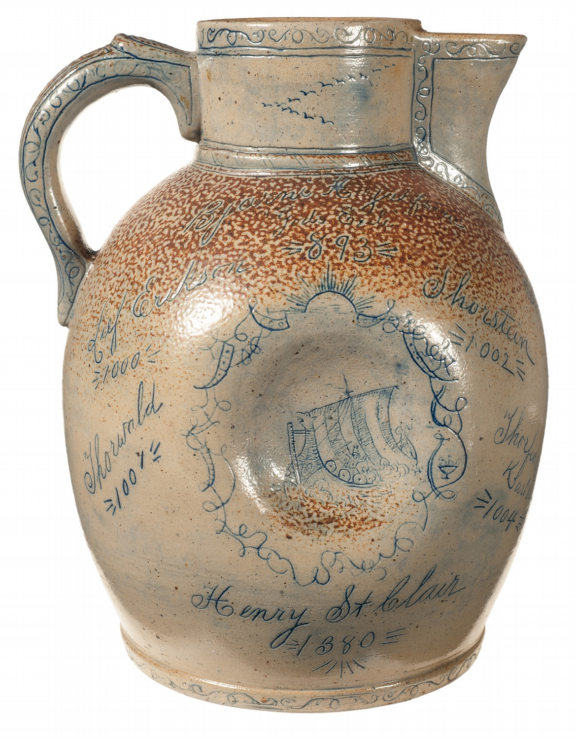 Magnificent Unidentified Salt Glaze 1893 Chicago Marked Columbian