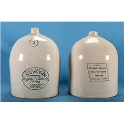 Two Five Gallon Colfax Mineral Springs Advertising Jugs