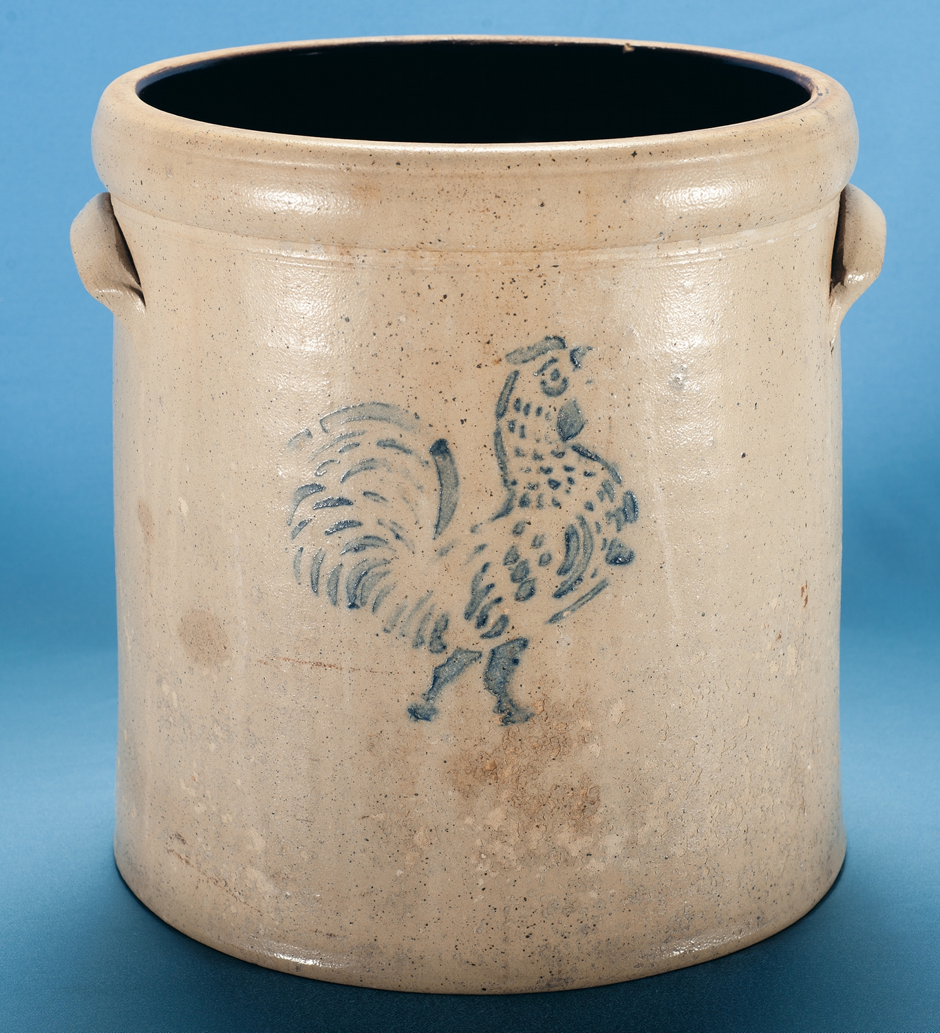 Four Gallon Salt Glaze Stoneware Crock by E.P. Munson, Tennessee, Illinois