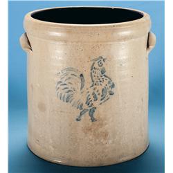 Four Gallon Salt Glaze Stoneware Crock by E.P. Munson, Tennessee, Illinois