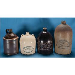 Indiana Liquor Advertising Jugs from Various Makers