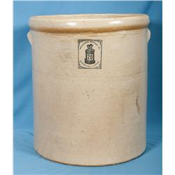 Monmouth Pottery Company's Two Men in a Tub Twenty Gallon Crock