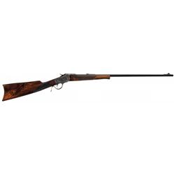 Custom Engraved, Gold Inlaid, Winchester Model 1885 Low Wall Single Shot Rifle