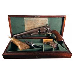 Custom Cased Colt Model 1860 Army Revolver with Fluted Cylinder