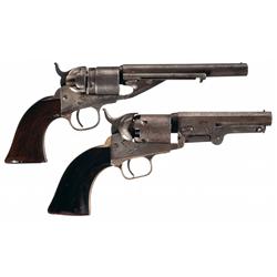 Collector's Lot of Two Antique Colt Revolvers -A) Colt Model 1862 London Navy Conversion Revolver