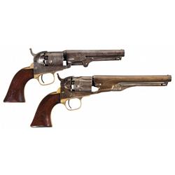 Collector's Lot of Two Colt Percussion Revolvers -A) Colt Model 1849 Percussion Pocket Revolver