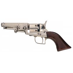 Scarce Unique Small Colt Brevete Model 1849 Square Back Trigger Guard Pocket Percussion Revolver