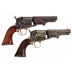 Two Manhattan Firearms Navy Type Percussion Revolvers -A) Manhattan Firearms Navy Type Percussion Re