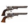 Image 1 : Lot of Two Colt Brevete 1851 Navy Model Percussion Revolvers -A) Colt Brevete 1851 Navy Model Percus