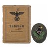 Image 1 : Extremely Rare Nazi First Class Sniper Badge and an Identified Nazi Soldbuch