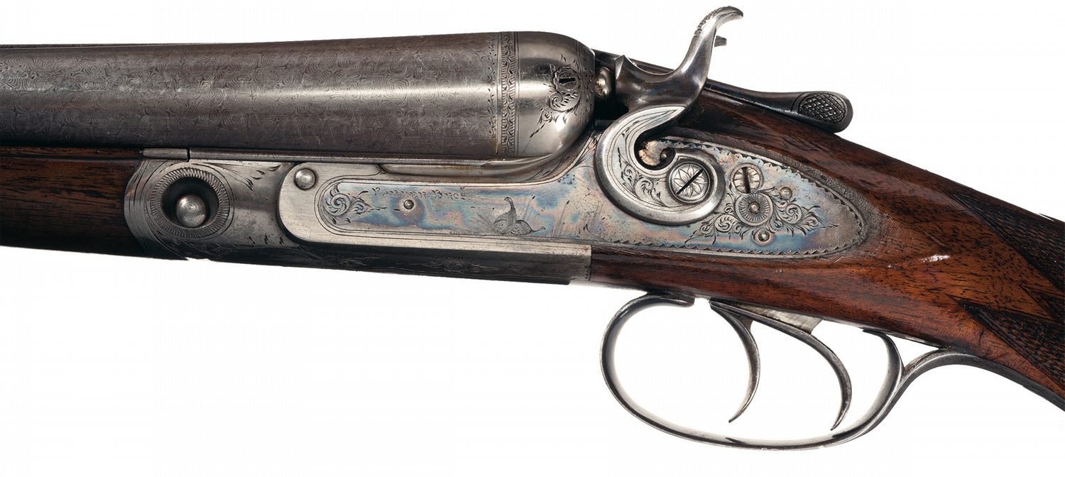 Parker Grade 2 Damascus Double Barrel Hammer Shotgun with Case and