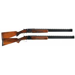 Two Belgian Browning Superposed Shotguns -A) Belgian Browning Superposed Trap Shotgun