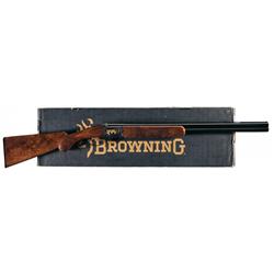 Engraved Gold Inlaid Browning Grade VI Citori Lightning 20 Gauge Shotgun in Box