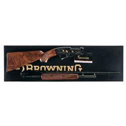 Engraved Browning Model 42 High-Grade Slide Action Shotgun with Box