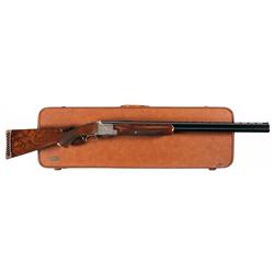 Excellent Cased Belgium Browning Superposed Pigeon Grade Shotgun