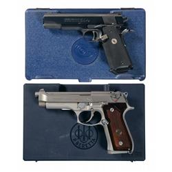 Two Cased Semi-Automatic Pistols -A) Colt Series 80 MKIV Gold Cup National Match Semi-Automatic Pist